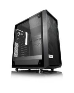 Fractal Design Meshify C-TG Computer Case - Mid-tower - Black - Tempered Glass, Steel, Rubber - 5 x Bay - 2 x 4.72in x Fan(s) Installed - 0 - ATX, Micro ATX, Mini ITX, ITX Motherboard Supported
