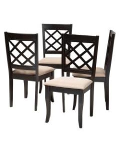Baxton Studio 9725 Dining Chairs, Sand, Set Of 4 Chairs
