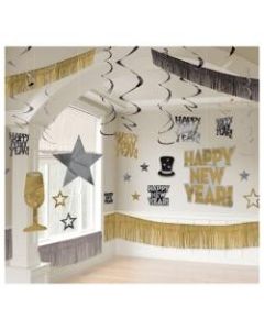 Amscan New Years Giant Room Decorating Kit, Multicolor, Pack Of 28 Pieces