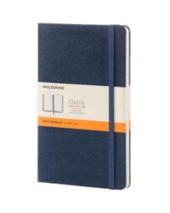 Moleskine Classic Hard Cover Notebook, 5in x 8-1/4in, Ruled, 120 Sheets, Sapphire Blue
