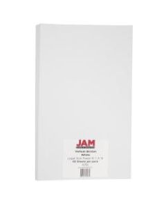 JAM Paper Vellum Bristol Legal Card Stock, Legal Paper Size, 67 Lb, White, Pack Of 50 Sheets