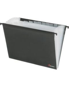SKILCRAFT Letter Expanding File - 8 1/2in x 11in - Poly - Black, Clear - 1 Each