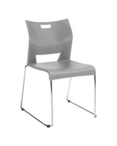 Global Duet Stacking Chair, 33 1/4inH x 20 1/2inW x 23inD, Ivory Cloud/Chrome