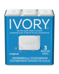 Ivory Bar Soap - 3.10 oz - Skin - White - Fragrance-free - 72 / Carton