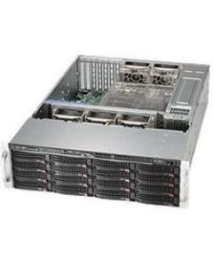 Supermicro SuperChassis 836BE2C-R1K03B (Black) - Rack-mountable - Black - 3U - 16 x Bay - 5 x 3.15in x Fan(s) Installed - 1000 W - Power Supply Installed - EATX Motherboard Supported - 5 x Fan(s) Supported - 16 x External 3.5in Bay - 7x Slot(s)