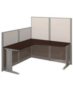 Bush Business Furniture Office In An Hour L Workstation, Mocha Cherry Finish, Premium Delivery