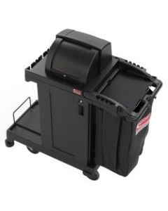 Suncast Commercial Resin Cleaning Cart, High Security, 46-5/8inH x 2-1/2inW x 43-7/16inD, Black