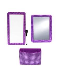 Inkology Glam Rocks 4-Piece Locker Sets, Purple, Pack Of 4 Sets