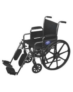Medline Excel K3 Basic Lightweight Wheelchair, Elevating, 18in Seat, Gray