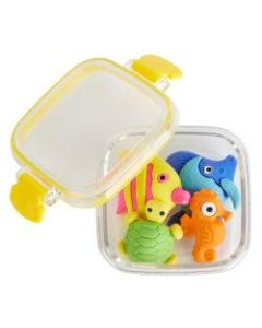 Office Depot Brand Fun Erasers, Sea Creatures, Pack Of 4