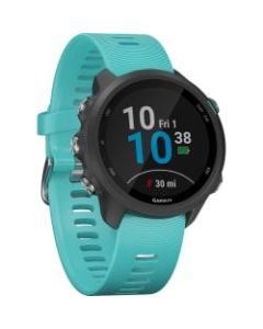 Garmin Forerunner 245 GPS Watch - Wrist - 1.2in - 240 x 240 - Bluetooth - GPS - 168 Hour - Aqua - Glass Lens - Fiber Reinforced Polymer Case - Silicone Band