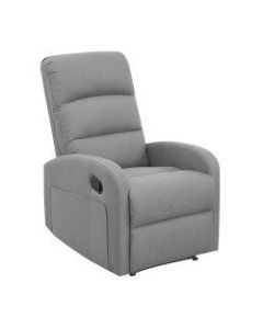 New Ridge Home Goods Charlotte Recliner, Cement