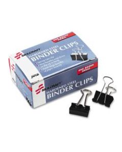 Binder Clips, 1/4in, Black/Silver, Box Of 12 (AbilityOne 7510-00-282-8201)