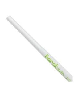 Karat Earth Jumbo Wrapped Paper Straws, 7-3/4in x 3/16in, White, Case Of 2000 Straws