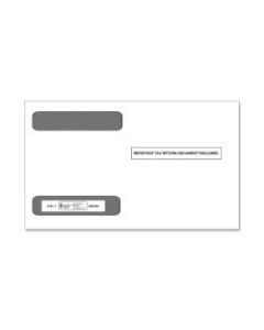 ComplyRight Double-Window Envelopes For W-2 (5218) Tax Forms, Moisture-Seal, White, Pack Of 100 Envelopes