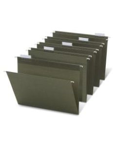 Office Depot Brand Hanging Folders, 1/5 Cut, Letter Size, 100% Recycled, Green, Pack Of 25