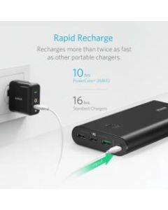 ANKER PowerCore+ 26800 - For Tablet, Smartphone, MacBook, iPhone - Lithium Ion (Li-Ion) - 26800 mAh - 2.40 A - 5 V DC, 9 V DC, 12 V DC Output - 5 V DC, 9 V DC Input - 3 x - Black