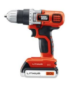 Black & Decker 20V MAX Lithium Drill/Driver - Driver Drill - 0.38in Chuck - Cordless - Lithium Ion (Li-Ion)