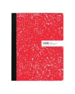 Office Depot Brand Composition Notebook, 9-3/4in x 7-1/2in, Wide Ruled, 100 Sheets, Red