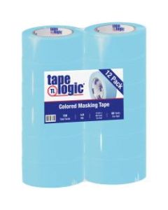 Tape Logic Color Masking Tape, 3in Core, 2in x 180ft, Light Blue, Case Of 12