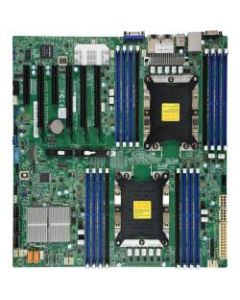 Supermicro X11DPI-NT Server Motherboard - Intel Chipset - Socket P LGA-3647 - Extended ATX - Xeon Processor Supported - 2 TB DDR4 SDRAM Maximum RAM - RDIMM, DIMM, LRDIMM - 16 x Memory Slots - Gigabit Ethernet - 14 x SATA Interfaces