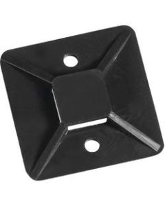 Office Depot Brand Cable Tie Mounts, 1.5in x 1.5in, Black, Case Of 100