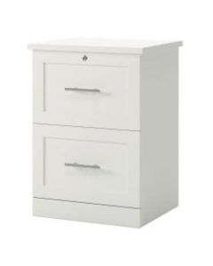 Realspace 2-Drawer 17inD Vertical File Cabinet, White