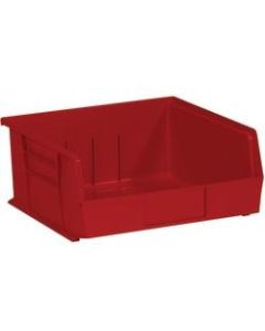 Office Depot Brand Plastic Stack & Hang Bin Storage Boxes, Medium Size, Red, Case Of 6