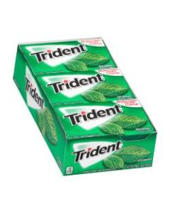 Trident Sugar-Free Spearmint Gum, 14 Pieces Per Box, Pack Of 12 Boxes