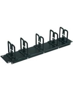 Tripp Lite Rack Enclosure Cabinet Horizontal Cable Ring Flexible 2URM - Black - 2U Rack Height - 19in Panel Width