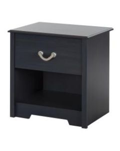 South Shore Aviron 1-Drawer Nightstand, 22-1/2inH x 21-3/4inW x 17-1/2inD, Blueberry