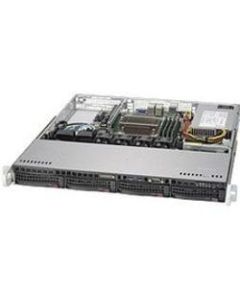 Supermicro SuperChassis 813MFTQC-350CB2 - Rack-mountable - Black - 1U - 4 x Bay - 4 x 1.57in x Fan(s) Installed - 1 x 350 W - Power Supply Installed - ATX Motherboard Supported - 6 x Fan(s) Supported - 4 x External 3.5in Bay - 1x Slot(s)