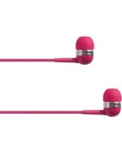 4XEM Ear Bud Headphone Pink - Stereo - Mini-phone (3.5mm) - Wired - 16 Ohm - 20 Hz - 18 kHz - Earbud - Binaural - In-ear - 3.75 ft Cable - Pink