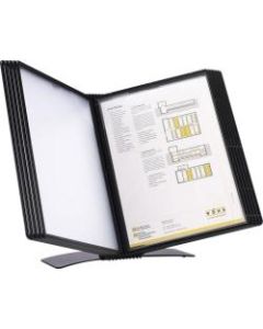 Tarifold EZD771 10-Pocket Easy-Load Desktop Display Unit, 16inH x 14inW x 16inD, Black