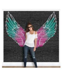 Amscan 9-Piece Deluxe Wings Photo Booth Scene Setter, 108-1/4in x 100-1/2in, Multicolor