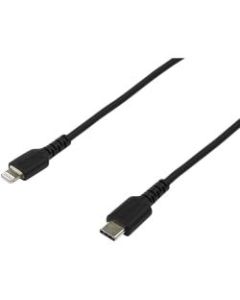 StarTech.com 2m/6.6ft USB C to Lightning Cable - MFi Certified - Heavy Duty Lightning Cable - Black - Durable USB Charging Cable (RUSBCLTMM2MB)