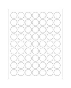 Office Depot Brand Glossy Circle Laser Labels, LL300, 1in, White, Case Of 6,300