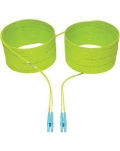 Tripp Lite LC to LC Multimode Duplex Fiber Optics Patch Cable, 10 Meter - 100Gb, 50/125, OM5, LC/LC, Lime Green - Patch cable - LC multi-mode (M) to LC multi-mode (M) - 10 m - fiber optic - duplex - 50 / 125 micron - IEEE 802.3ae/OM5 - lime green