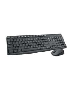 Logitech MK235 Wireless Keyboard and Mouse Combo for Windows, 2.4 GHz Wireless Unifying USB Receiver, 15 FN Keys, Long Battery Life, Compatible with PC, Laptop, Black