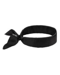 Ergodyne Chill-Its 6702 Evaporative Cooling Bandanas, Black, Pack Of 12 Bandanas