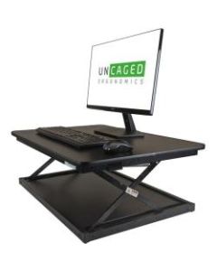 CHANGEdesk Mini black adjustable height standing desk converter for laptops and single monitors - small compact thin desk sit stand up desktop desk riser conversion