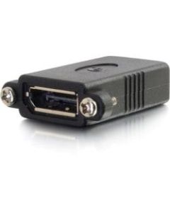 C2G DisplayPort Female to Female Panel Mount Coupler - 1 x DisplayPort Female Digital Audio/Video - 1 x DisplayPort Female Digital Audio/Video - Black