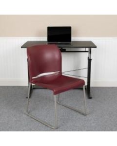 Flash Furniture HERCULES Series Full-Back Contoured Stack Chairs, Red/Gray, Set Of 5 Chairs