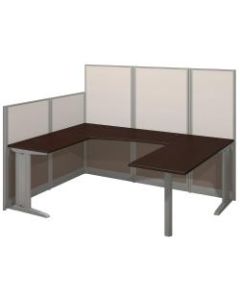 Bush Business Furniture Office In An Hour U Workstation, Mocha Cherry Finish, Standard Delivery