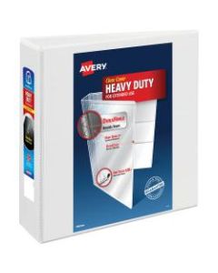 Avery Heavy-Duty View 3-Ring Binder With Locking One-Touch EZD Rings, 3in D-Rings, 49% Recycled, White