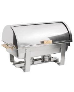 Hoffman Roll Top Stainless Steel Chafer With Handles, 8 Qt, 17in x 13-3/4in