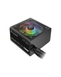 Thermaltake SMART BX1 RGB SP-750AH2NKB - Power supply (internal) - ATX12V 2.4/ EPS12V 2.92 - 80 PLUS Bronze - 750 Watt - active PFC - black