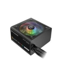 Thermaltake SMART BX1 RGB SP-650AH2NKB - Power supply (internal) - ATX12V 2.4/ EPS12V 2.92 - 80 PLUS Bronze - 650 Watt - active PFC - black