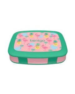 Bentgo Kids Prints 5-Compartment Lunch Box, 2inH x 6-1/2inW x 8-1/2inD, Tropical
