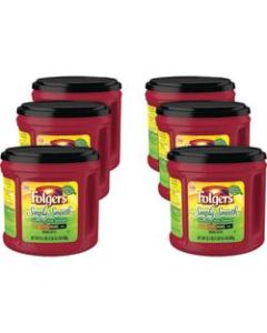 Folgers Simply Smooth Ground Coffee, 31.1 Oz, Medium Roast, Case Of 6 Bags